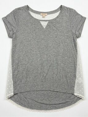 ATHROPOLOGIE BORDEAUX Swiss Dot Top Size S